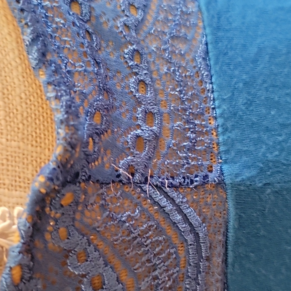 Cosabella | Vintage Blue Baby Doll Lingerie Nightie with Lace - size L - Picture 11 of 11